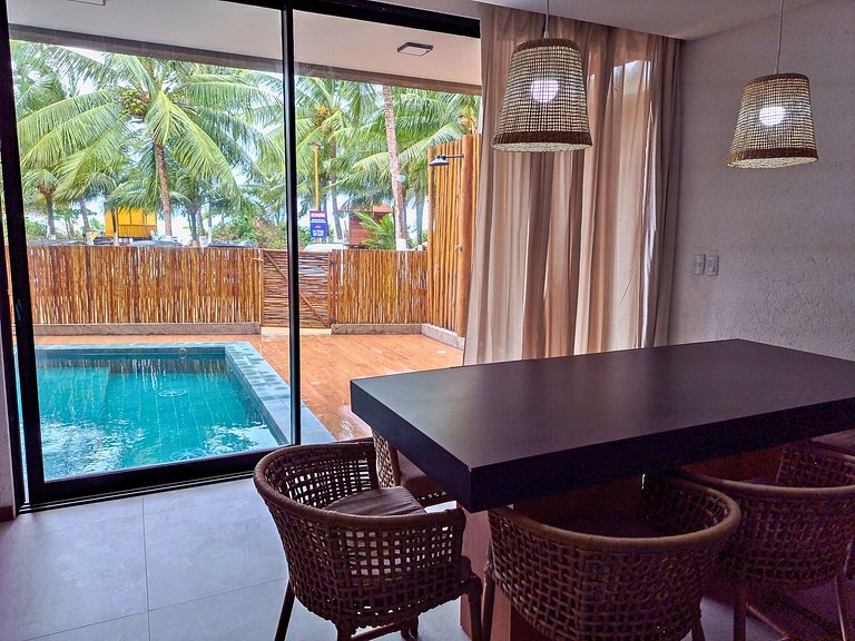 Casa Aluá Patacho com Rooftop à Beira Mar